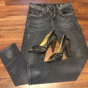 Miss Me Faded Black Skinny Jeans